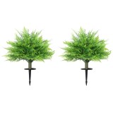 HOMCOM Tufe de ferigă Boston artificiale rezistente la UV, plante artificiale cu țăruși, set de 2, 60 cm pentru grădină, verandă | Aosom Romania