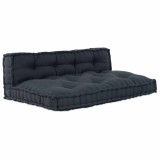 Perna pentru canapea pe palet 2 pcs Antracit țesătură