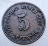 1.313 GERMANIA 5 PFENNIG 1907 A, Europa, Cupru-Nichel