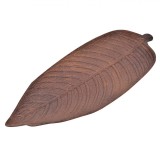 Platou decorativ, Cali, maro in forma de frunza, 46x19 cm