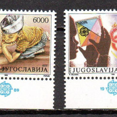 IUGOSLAVIA 1989, EUROPA CEPT, serie neuzata, MNH