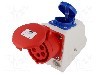 Conector alimentare AC, IEC 60309, IP44, 16A, 400V AC, 5 pini, PCE - 9215-6F.