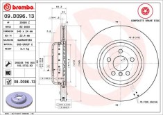 BREMBO 09.D096.13 PRIME LINE - Composite Disc frana