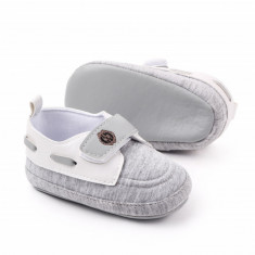 Pantofiori gri tip mocasini (Marime Disponibila: 3-6 luni (Marimea 18