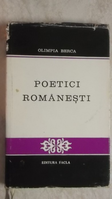 Olimpia Berca - Poetici romanesti, 1976