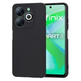 Husa premium pentru infinix smart 8 - softflex, microfibra in interior, black