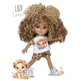 Papusa Nines D'Onil, Dainty Lady Lion, din vinil, cu tematica leut adorabil, 28