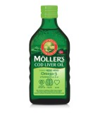 Ulei din ficat de cod cu aroma de mere verzi, 250ml, Moller&#039;s