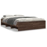 Cumpara ieftin Cadru pat fara saltea stejar maro, 140x190 cm, lemn prelucrat