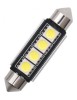 Led auto Alb C5W sofit Canbus cu 4 SMD, 41 mm, 12V, Xenon Bright
