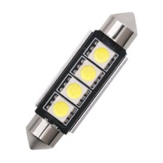 Led auto Alb C5W sofit Canbus cu 4 SMD, 41 mm, 12V