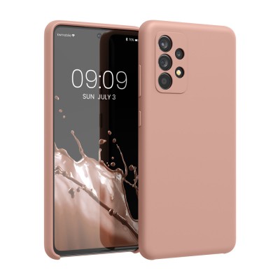 Husa Kwmobile pentru Samsung Galaxy A52/Galaxy A52 5G/Galaxy A52s 5G, Silicon, Roz, 54347.237 foto