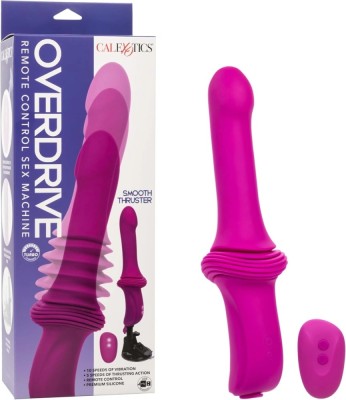 Vibrator Overdrive Smooth Thruster, Remote Control, Silicon, USB, Roz, 29.2 cm foto