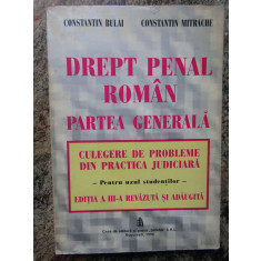 Drept penal roman partea generala culegere de probleme Constantin Bulai Mitrache