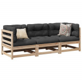 Set canapea de gradina, 3 piese, lemn masiv de pin GartenMobel Dekor, vidaXL