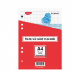 Rezerva Daco Caiet Mecanic, A4, 50 File, Matematica, 70 g/m&sup2;, Rezerve Caiete Mecanice, Foi de Rezerva A4 Mate, Rezerva Caiet Mecanic A4, Coli Caiet Me