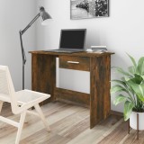 vidaXL Birou, stejar fumuriu, 100x50x76 cm, lemn prelucrat