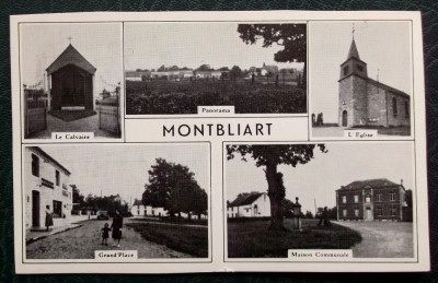 CP CARTE POSTALA NECIRCULATA Belgia Montbliart ALB - NEGRU interbelica ** foto