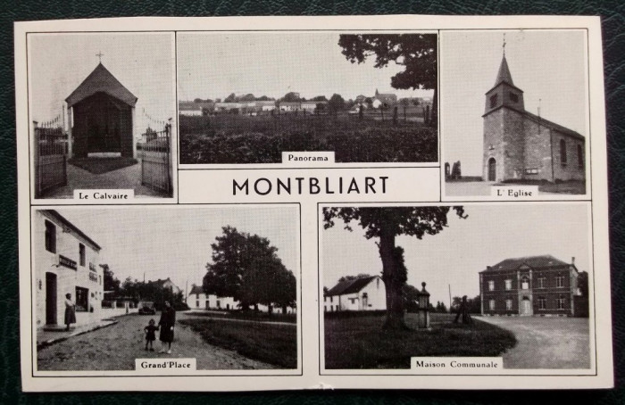 CP CARTE POSTALA NECIRCULATA Belgia Montbliart ALB - NEGRU interbelica **