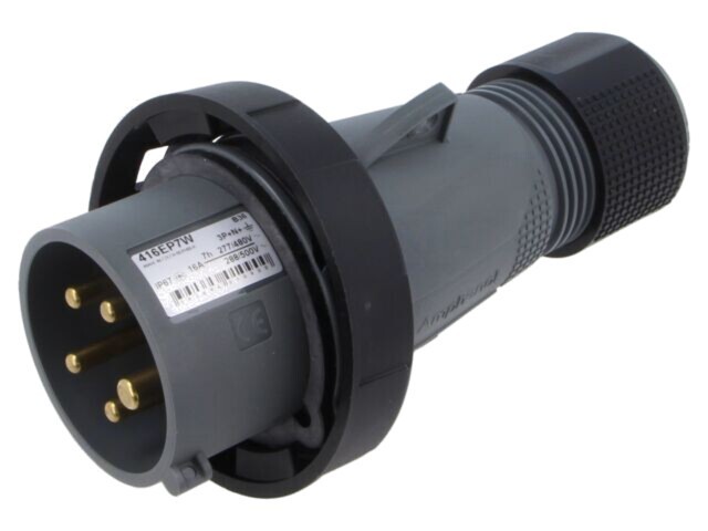 Conector alimentare AC trifazat AMPHENOL IP&amp;S 16A 5 pini IP67