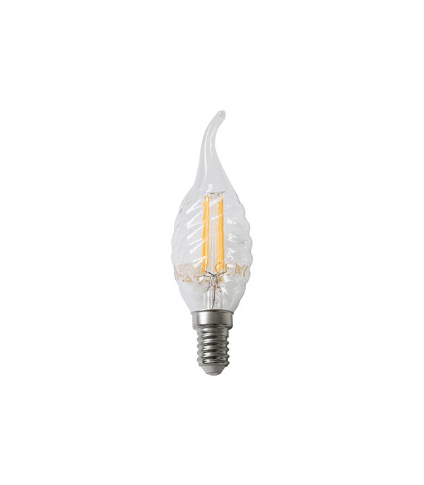 Bec E14 cu filament LED 4W 2700K spirala V-TAC