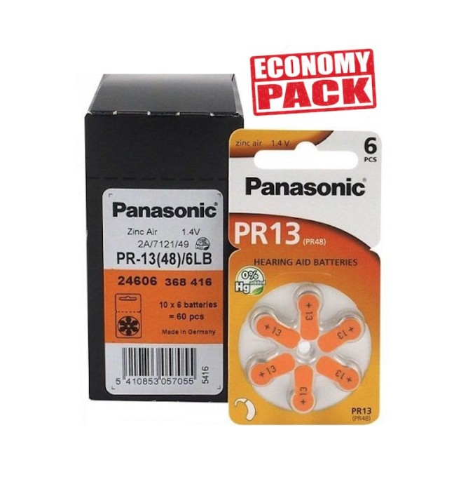 Baterii Panasonic 13 Pentru Aparate Auditive Economy Pack 60 Baterii Baterii Panasonic 13 Pentru Aparate Auditive Economy Pack 60 Baterii