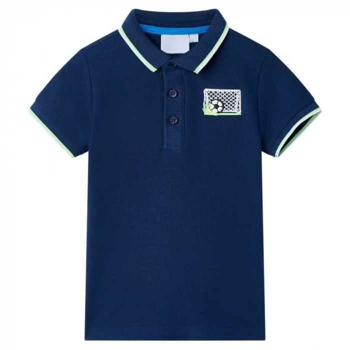 Tricou polo pentru copii, bleumarin, 104 GartenMobel Dekor