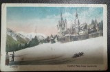Carte postala, Castelul Peles iarna, 1927