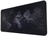 Mousepad Mare Cauciucat pentru Gaming, Birou, Office, Antiderapant, Cusaturi Anti-Rupere, Waterproof, model Harta Lumii, 80 x 30cm, Negru