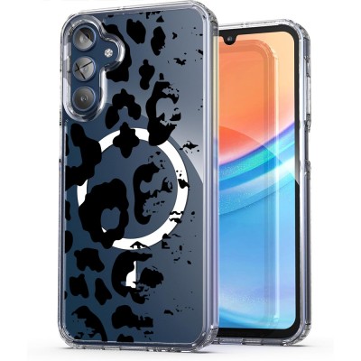 Husa pentru samsung galaxy a15 4g, atasare magnetica, magsafe, pattern skin 42, clear foto