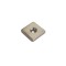Magnet neodim 20x20x5 mm, 2 x gaura de 4.2 mm cu sanfren, patrat, argintiu, N35