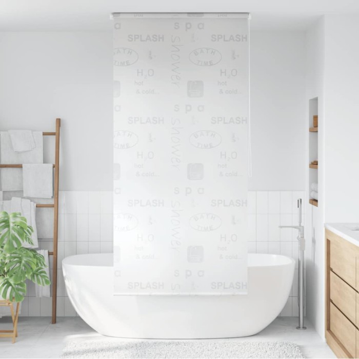 vidaXL Roletă perdea de duș 80x240 cm Imprimeu Splash 142871