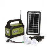 Cumpara ieftin Kit solar portabil, 3 becuri, radio FM, lanterna, MP3, Bluetooth, USB, card SD, 4500mAh