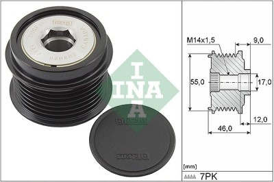 INA 535 0198 10 Sistem roata libera, generator foto