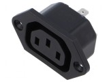 Conector alimentare AC soclu mamă 10A 250VAC IEC 60320 IP30