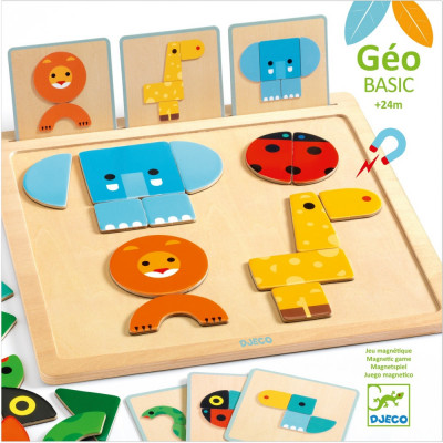 Joc pentru bebe cu forme geometrice Geo Basic Djeco foto