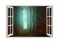 Autocolant decorativ, Fereastra, Natura si peisaje, Multicolor, 85 cm, 2521ST foto