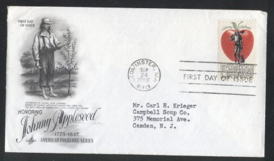 United States 1966 Johnny Appleseed FDC K.651 foto
