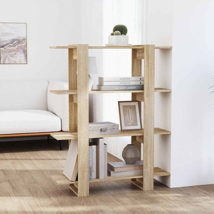 vidaXL Bibliotecă/Separator cameră, stejar sonoma, 100x30x123,5 cm 811541