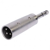 ADAPTOR XLR TATA - JACK 6.35 TATA STEREO METAL, BST