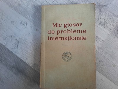 Mic glosar de probleme internationale foto