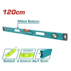 Nivela cu bula TOTAL 120cm, precizie 0.5 mm (INDUSTRIAL)