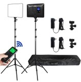 Set 2 Lampi LED 30W Viltrox VL-200T Duo Kit 2450lux Bicolor 3300K-5600K