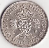 Moneda Regatul Unit - 2 Shillings 1946 - George al VI-lea - Argint