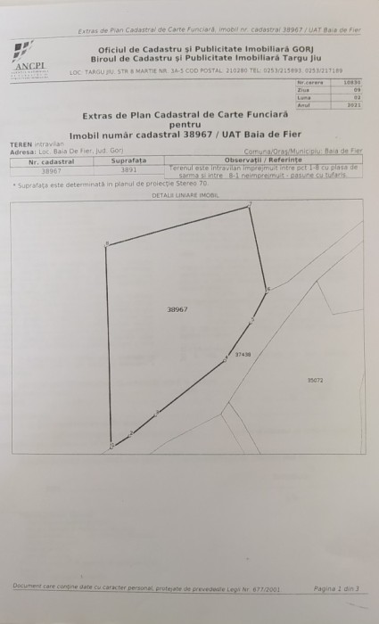 Teren de v&acirc;nzare