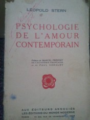 Leopold Stern - Psychologie de l&amp;#039;amour contemporain (Editia: 1926) foto