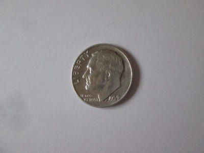 Statele Unite One Dime 1959 argint.900 in stare foarte buna foto