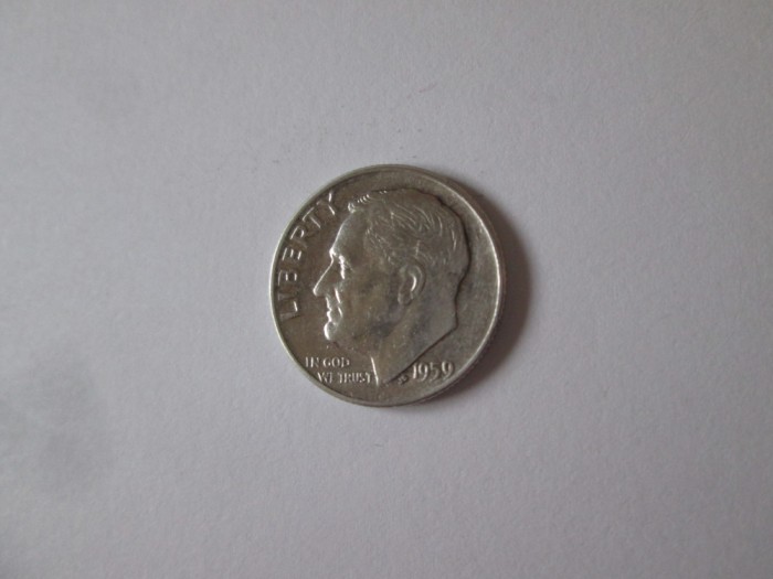 Statele Unite One Dime 1959 argint.900 in stare foarte buna