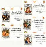 Burundi 2013 - Arta,Pictori , Paul Gauguin , 5 colite nedantelate