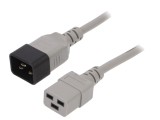 Cablu Alimentare IEC C19-C20 PVC 3m Gri 16A 250V